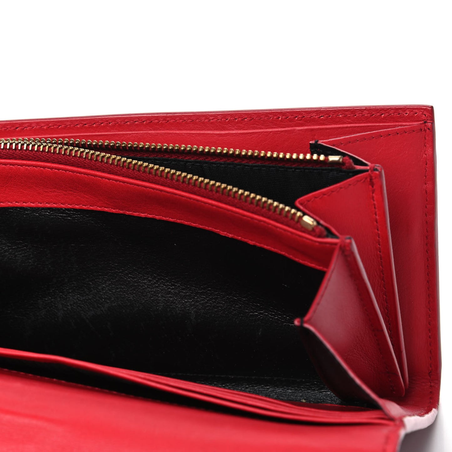 Calfskin Classic Y Ligne Wallet Red