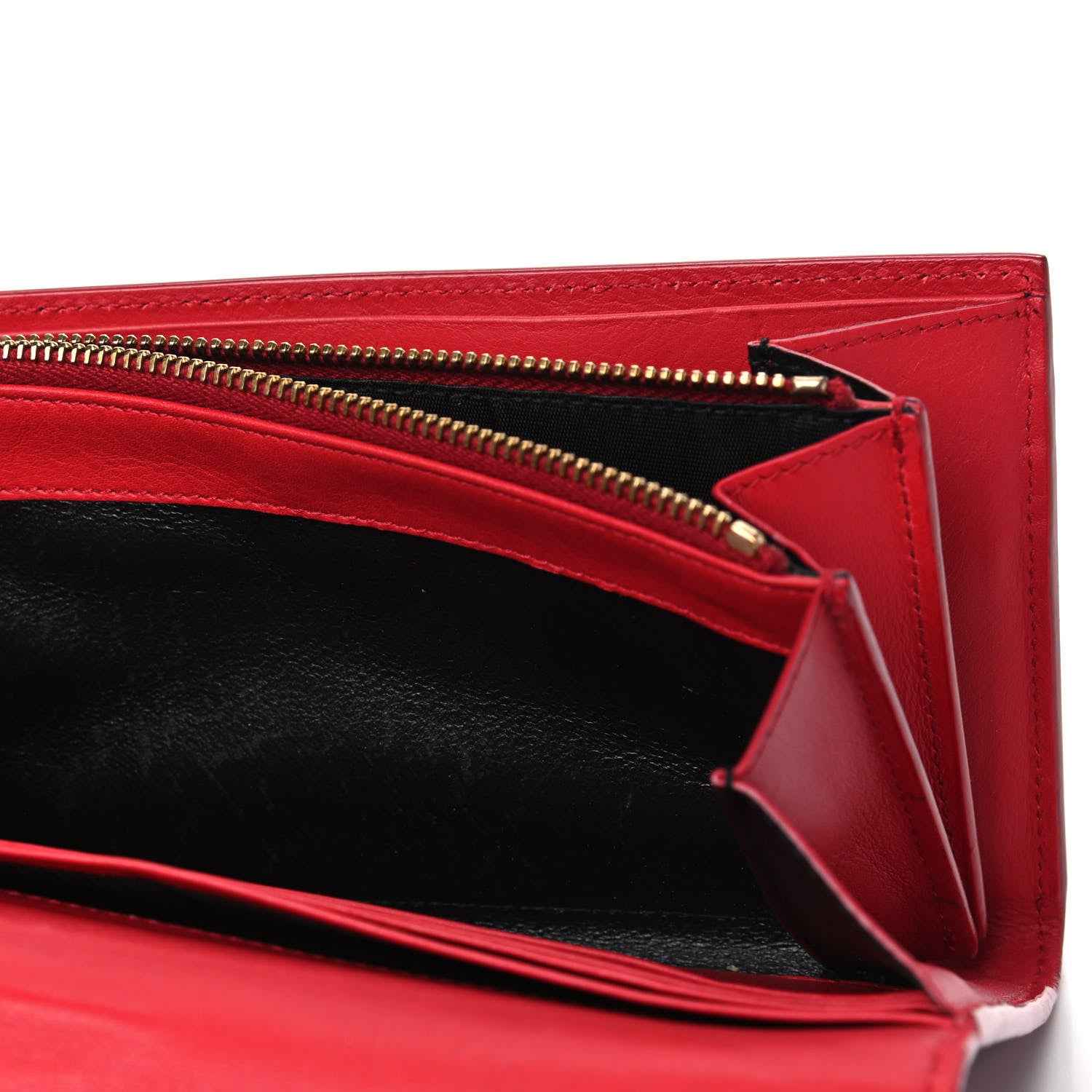 Saint Laurent Calfskin Classic Y Ligne Wallet Red 5 of 10