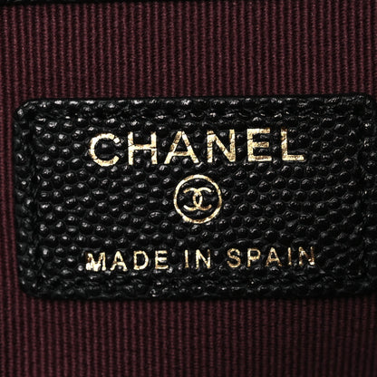 Chanel Caviar Quilted Medium Cosmetic Case Black 6 of 9