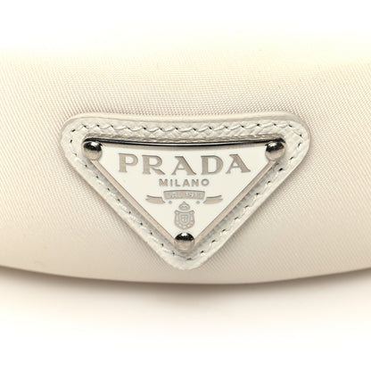 Prada Re-Nylon Triangle Logo Headband White 4 of 4