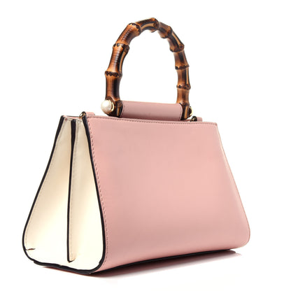 Gucci Nappa Bamboo Web Mini Nymphaea Top Handle Bag Perfect Pink Mystic White 3 of 10
