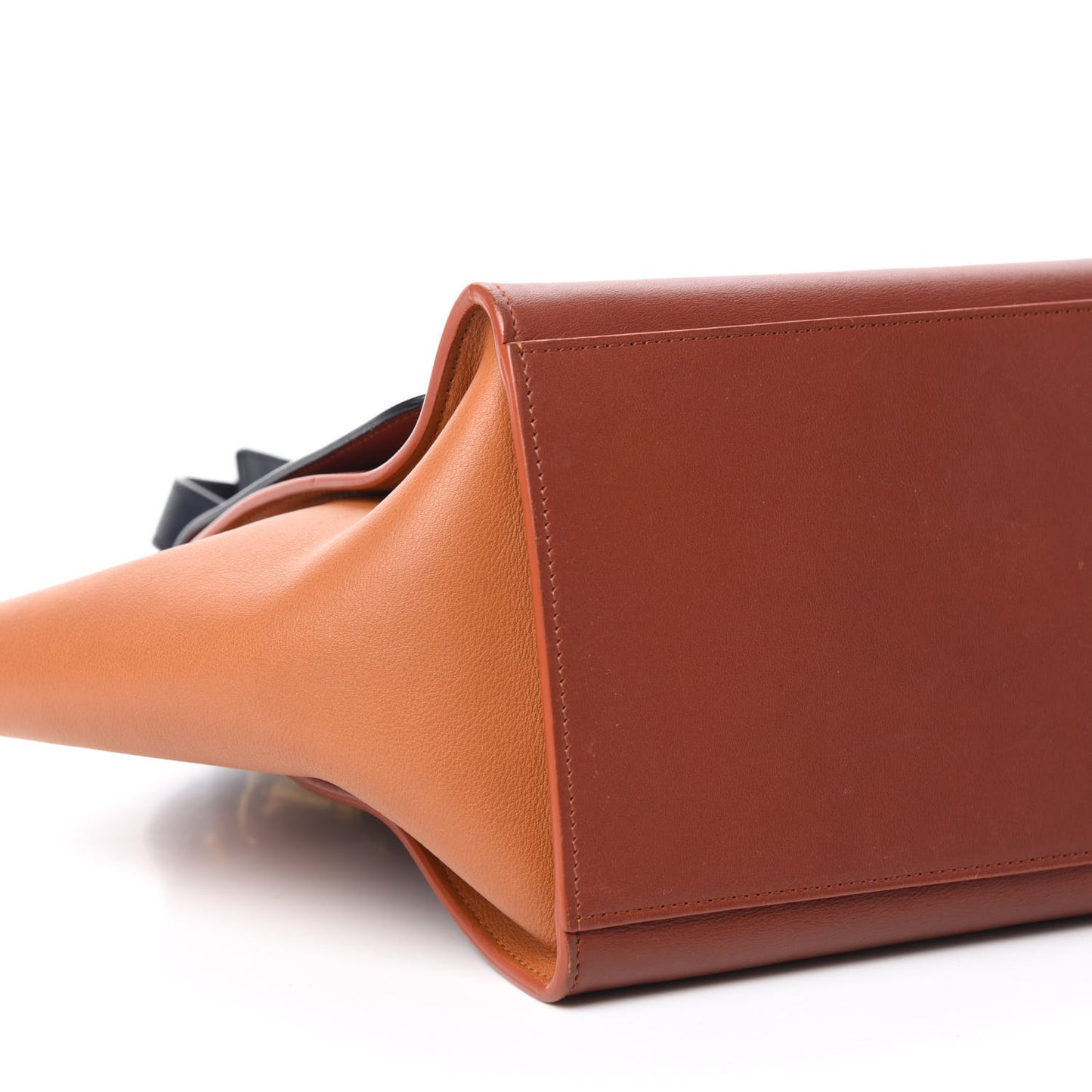 Smooth Calfskin Medium Tri-Color Trapeze Navy