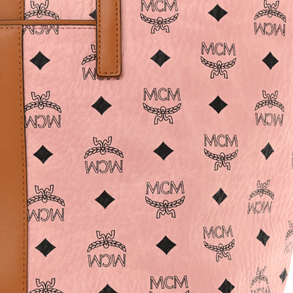 MCM Visetos Medium Anya Zip Top Shopper Tote Soft Pink 13 of 14
