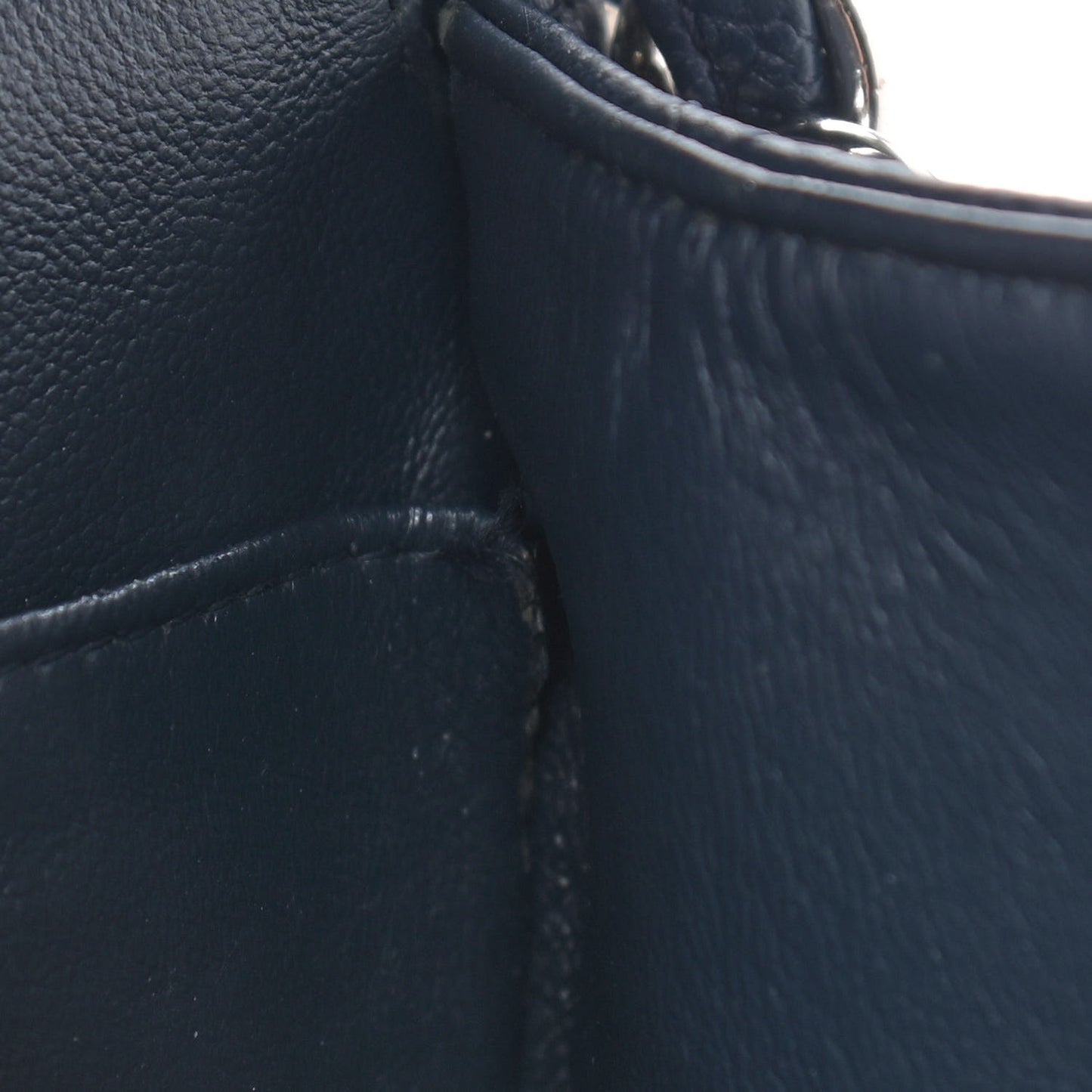 Caviar Quilted Jumbo Double Flap Navy Blue