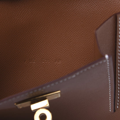 Hermes Epsom Kelly Pocket Compact Wallet Gold 7 of 11