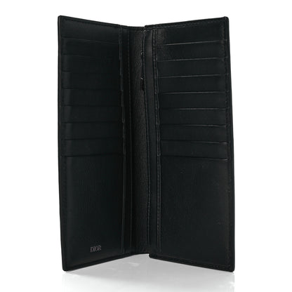 Christian Dior Grained Calfskin CD Vertical Long Wallet Black 5 of 8