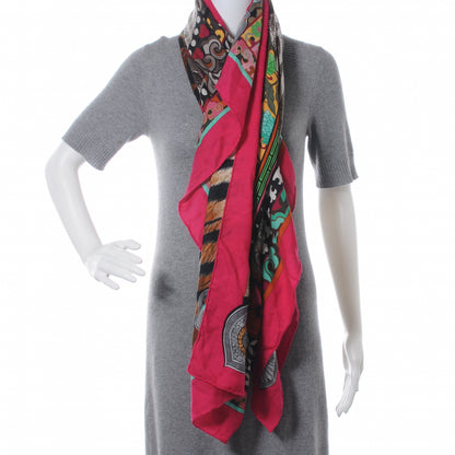 Hermes Cashmere Silk La Femme Aux Semelles de Vent Shawl 140 8 of 9