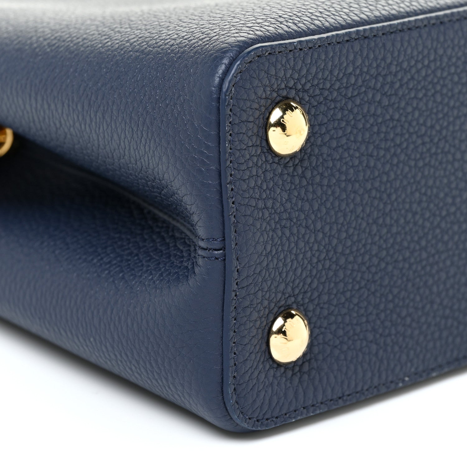 Louis Vuitton Taurillon Flower Chain Capucines MM Navy 9 of 10