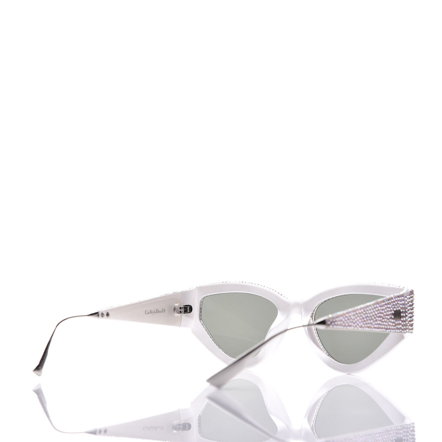 Acetate Crystal CatStyleDior1S Sunglasses Silver