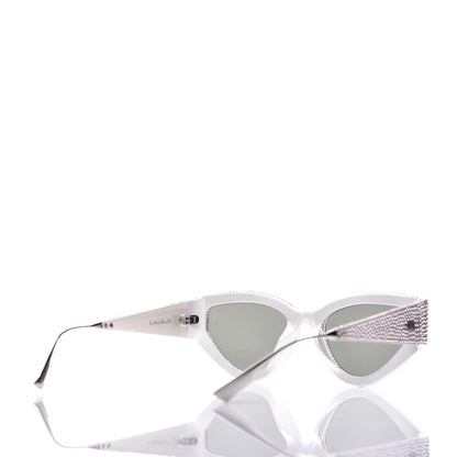 Christian Dior Acetate Crystal CatStyleDior1S Sunglasses Silver 4 of 7