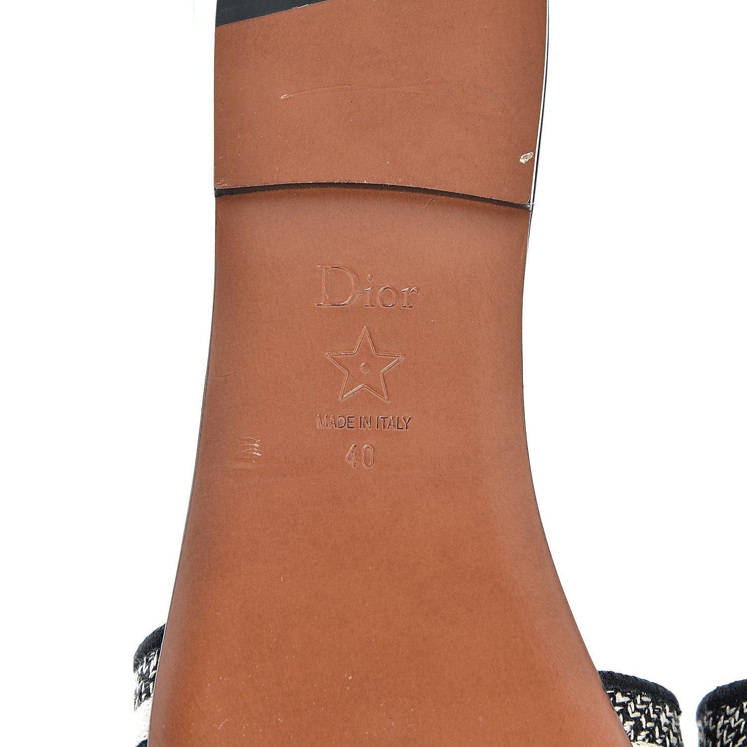 Christian Dior Canvas Embroidered Dway Mules Slide Sandals 40 Deep Blue 6 of 11