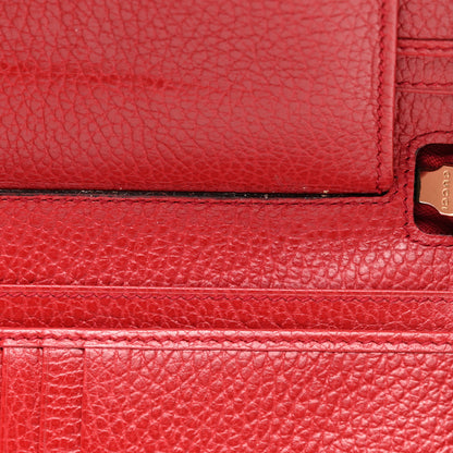 Gucci Monogram Dollar Calfskin Zip Around Compact Wallet Beige Ebony Rosso 8 of 14