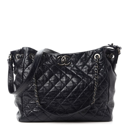 Chanel Glazed Calfskin Quilted Large Tote Black 1 of 11