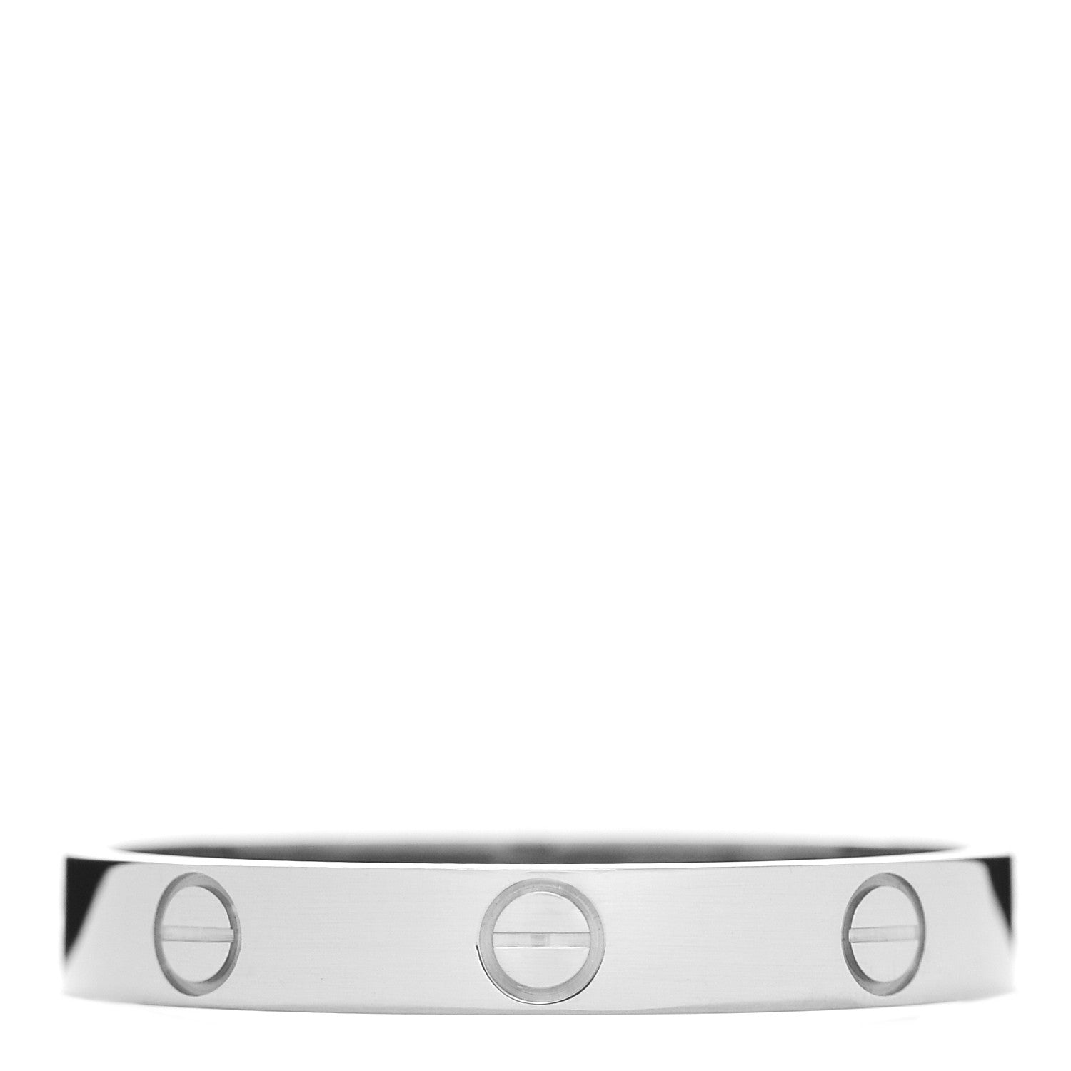 Cartier 18K White Gold 3.5mm LOVE Wedding Band Ring 65 11 1 of 5
