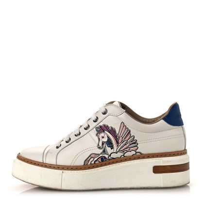 Hermes Calfskin Pegase Pop Polo Sneakers 38 Multicolor White 1 of 13