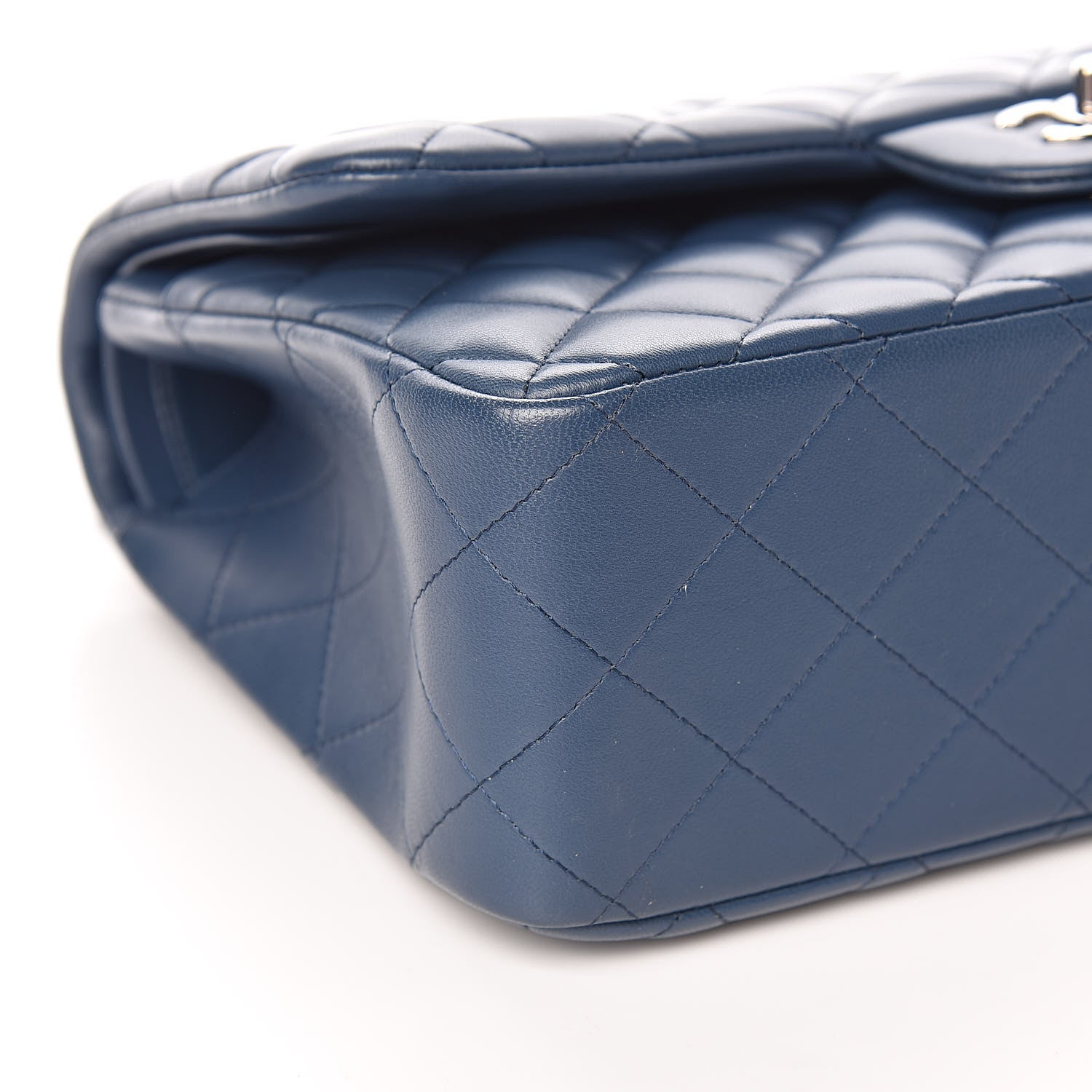 Chanel Lambskin Quilted Jumbo Double Flap Light Blue 8 of 12