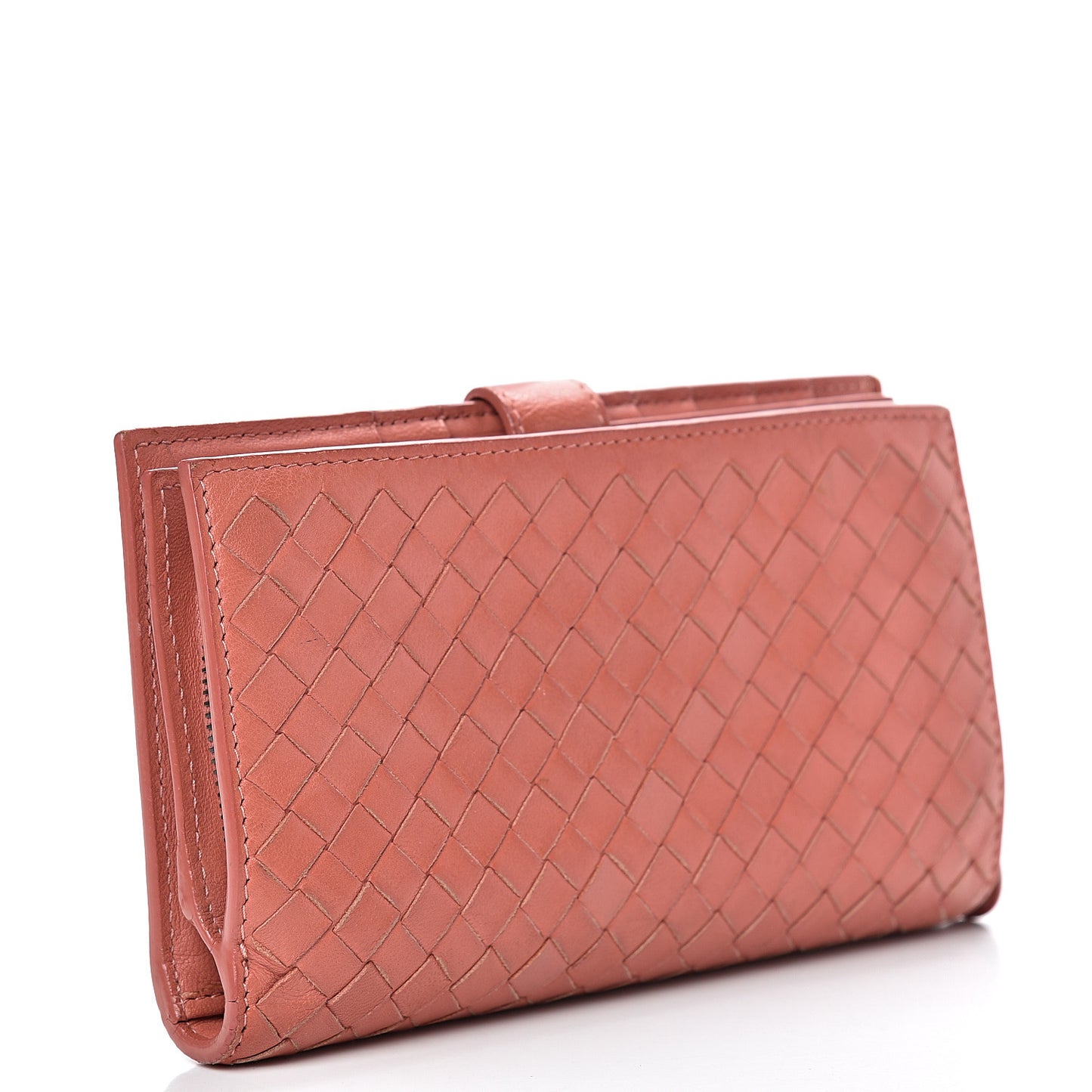 Nappa Intrecciato Continental Snap Wallet Pompei