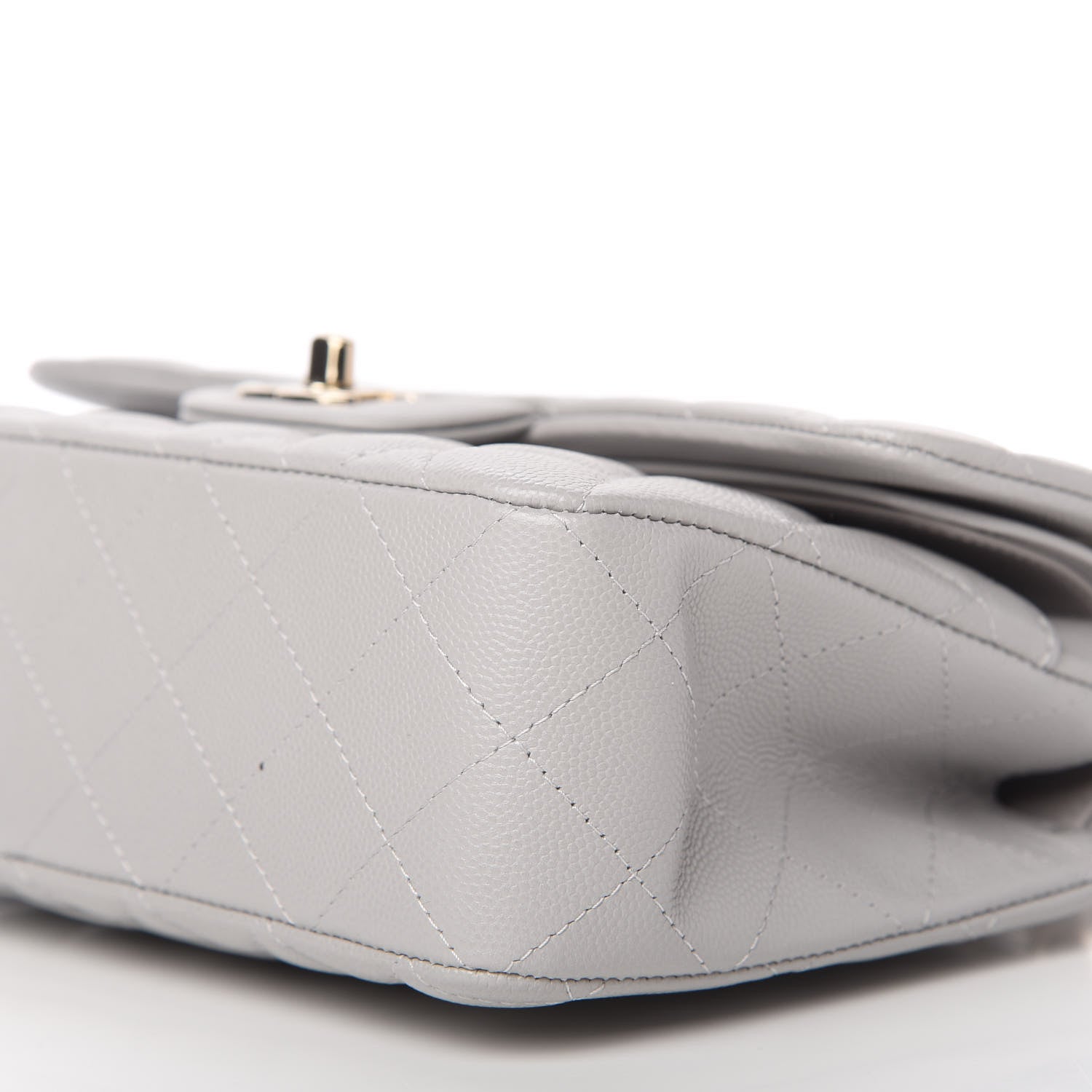Chanel Caviar Quilted Small Double Flap Grey 9 of 11