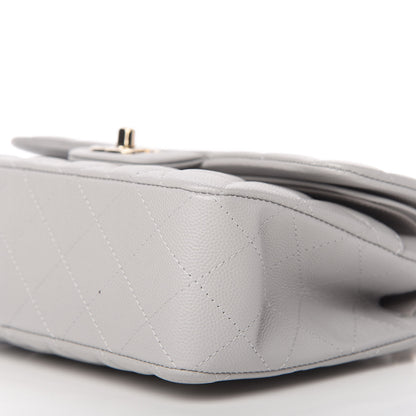 Chanel Caviar Quilted Small Double Flap Grey 9 of 11