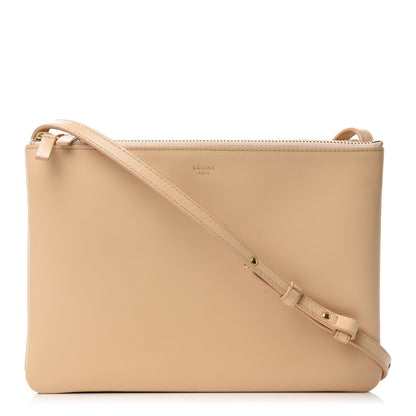 Celine Lambskin Large Trio Crossbody Bag Beige 1 of 11
