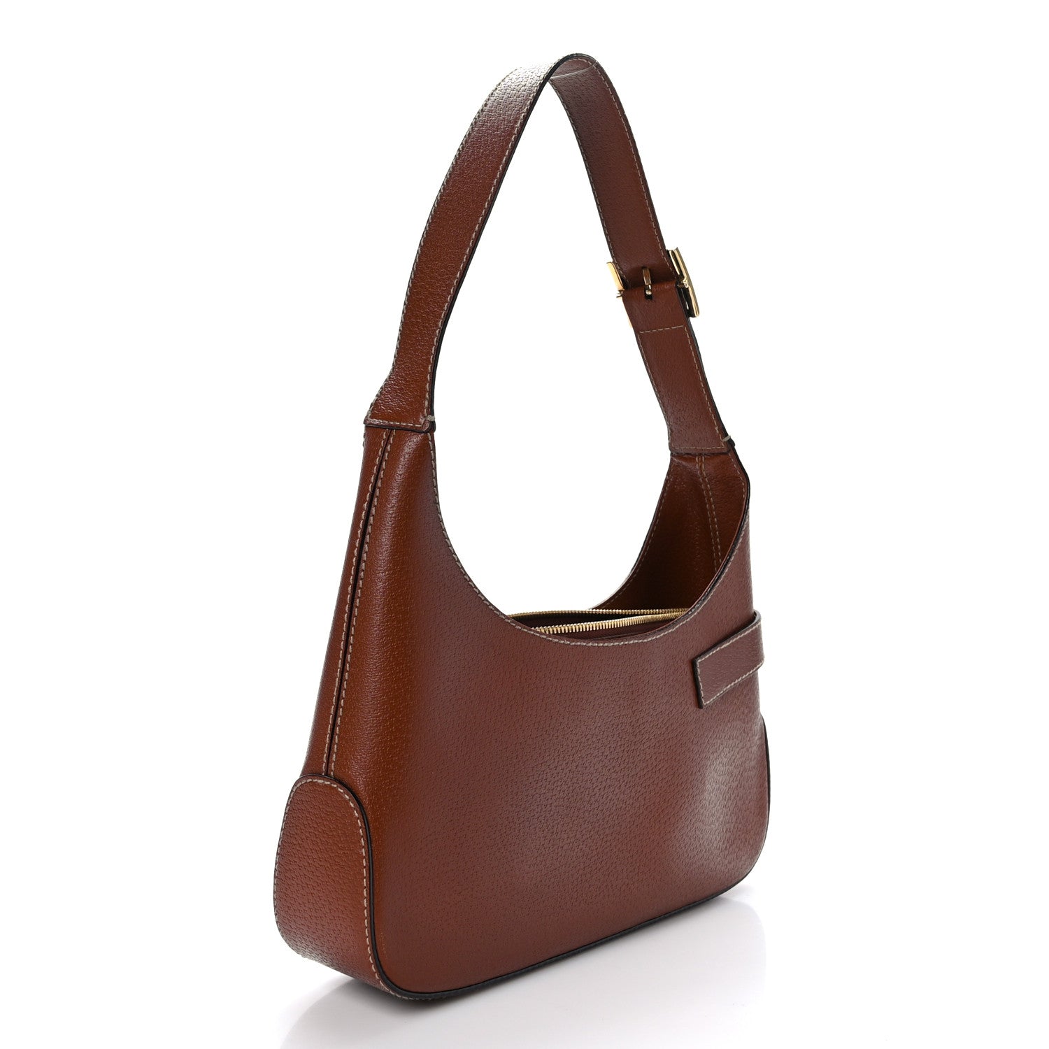 Salvatore Ferragamo Pigskin Shoulder Bag Brown 3 of 8
