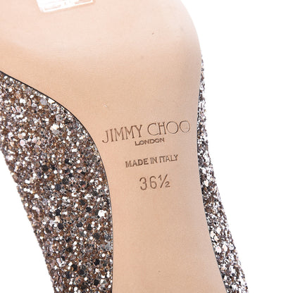 Jimmy Choo Glitter Pointy Toe Romy 60 Pumps 36.5 Ballet Pink 8 of 10