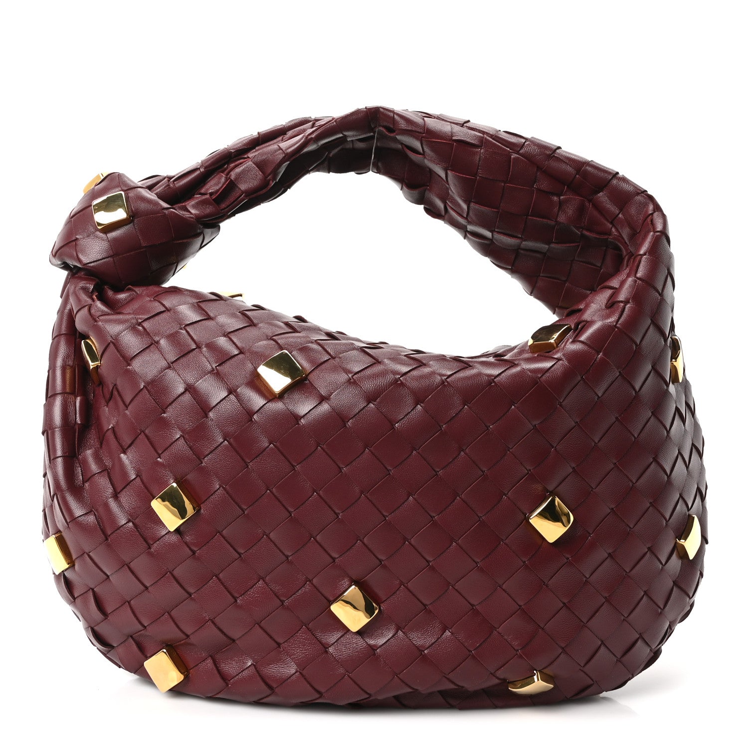Bottega Veneta Nappa Intrecciato Studded Teen Jodie Hobo Barolo 1 of 10