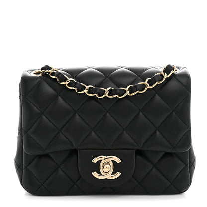 Chanel Lambskin Quilted Mini Square Flap Black 1 of 11