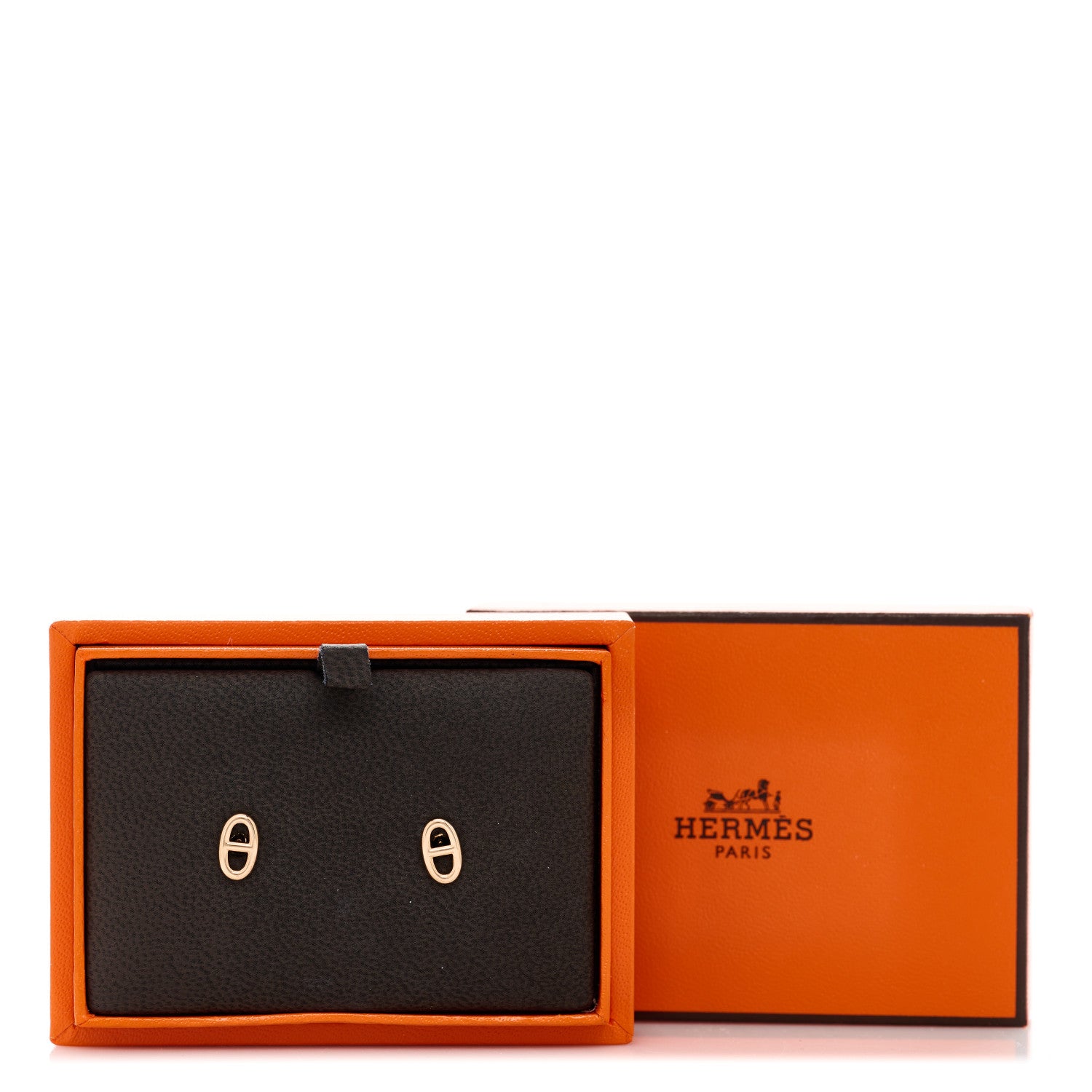 Hermes 18K Rose Gold TPM Farandole Stud Earrings 5 of 5