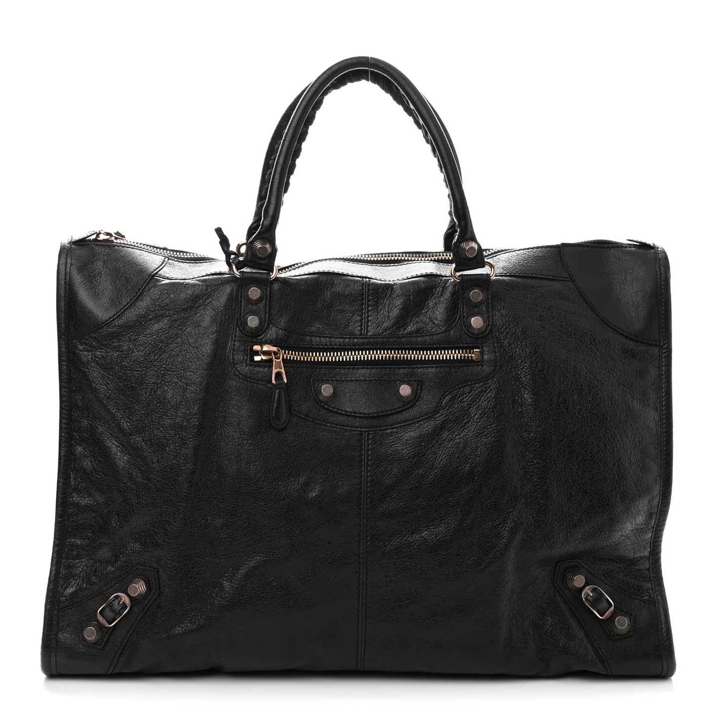 Agneau Giant 12 Rose Gold Hardware Weekender Officier