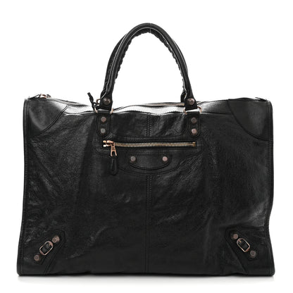 Balenciaga Agneau Giant 12 Rose Gold Hardware Weekender Officier 1 of 11