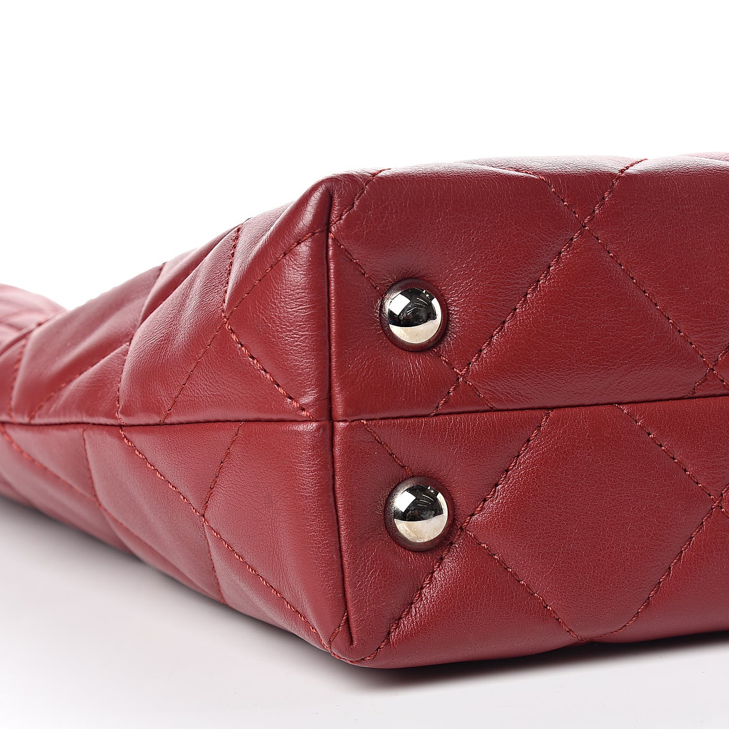 Chanel Calfskin Quilted In the Business North South Tote Red 8 of 9