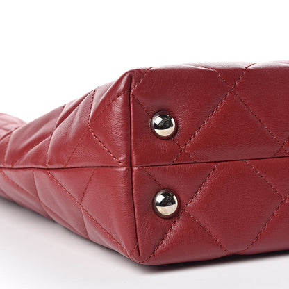 Chanel Calfskin Quilted In the Business North South Tote Red 8 of 9