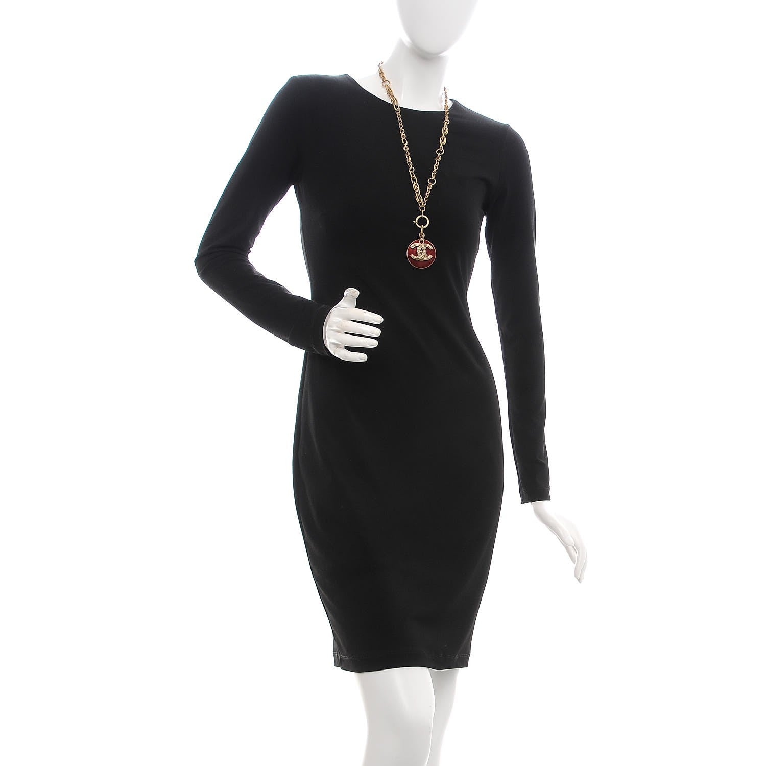 Chanel Chain N°5 CC Necklace Bordeaux Gold 2 of 6