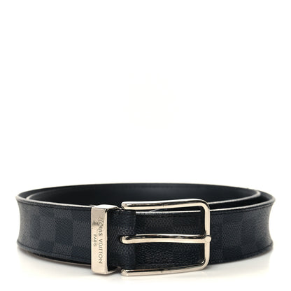 Louis Vuitton Damier Graphite Calfskin Belt 95 38 Black 1 of 7