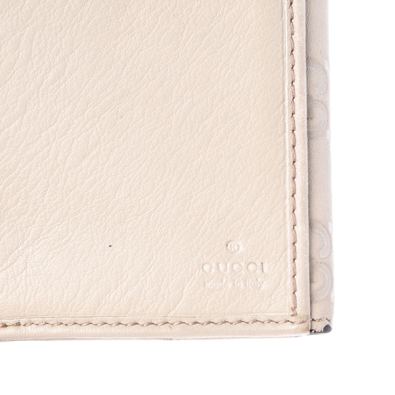 Gucci Guccissima Heart Continental Wallet Off White 6 of 7