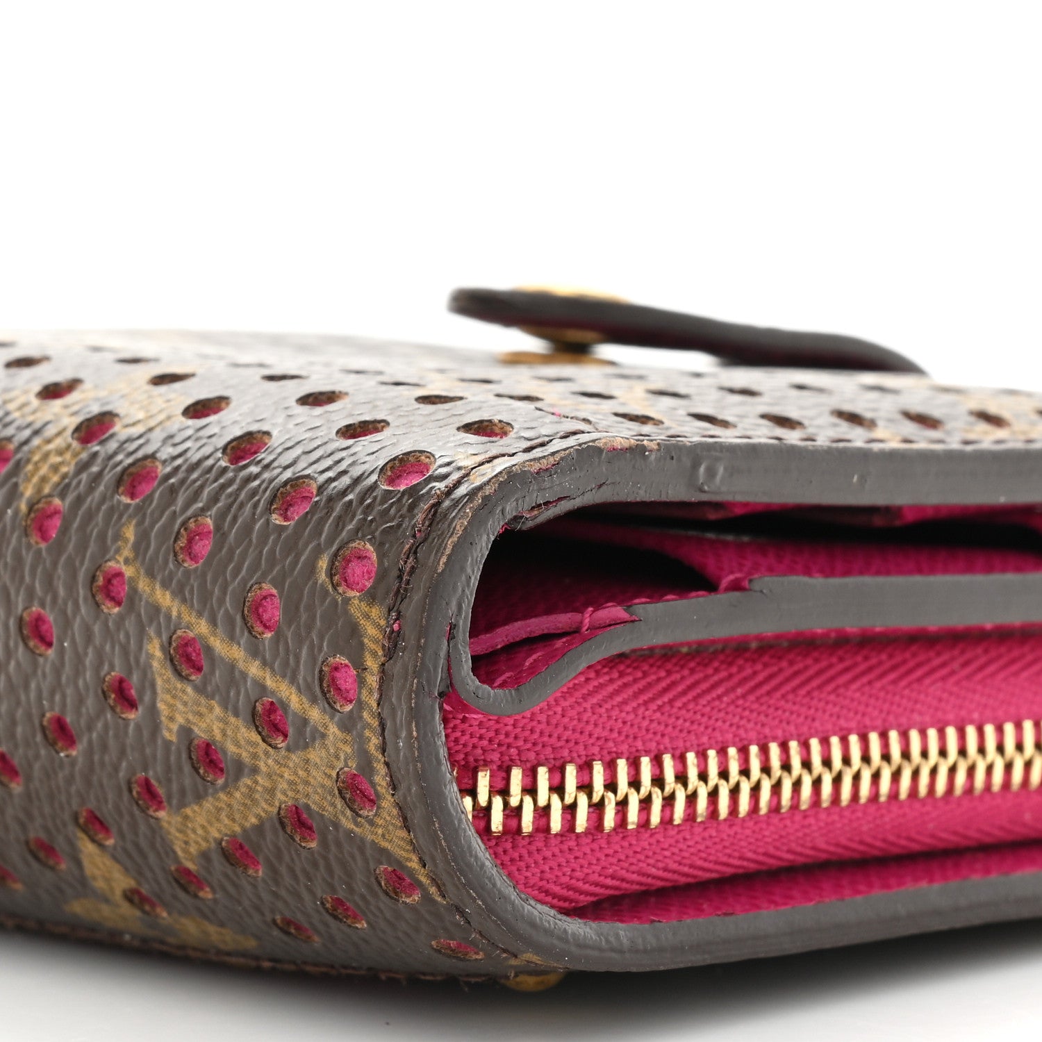 Louis Vuitton Monogram Perforated Compact Zipped Wallet Fuchsia 11 of 17