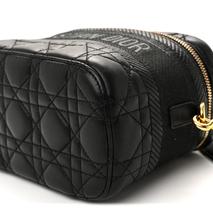 Christian Dior Lambskin Cannage Small Diortravel Vanity Case Black 9 of 13
