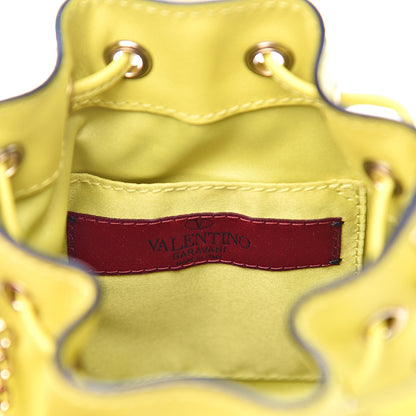 Valentino Garavani Vitello Rockstud Bucket Bag Acid Yellow 6 of 10