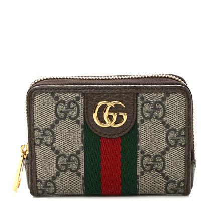 Gucci GG Supreme Monogram Web Ophidia Playing Card Case Beige New Acero 1 of 11