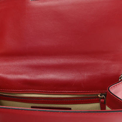 Valentino Garavani Vitello Medium Glam Lock Rockstud Flap Red 19 of 20