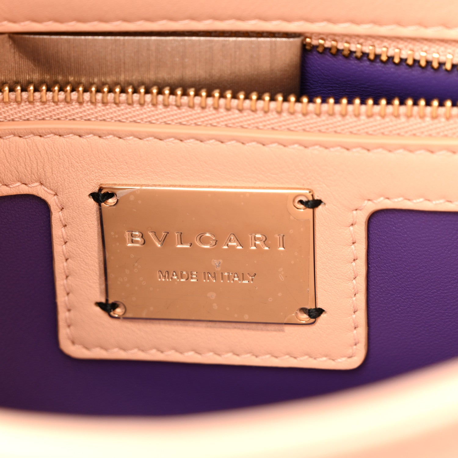 Bulgari Calfskin Matelasse Small Serpenti Cabochon Shoulder Bag Peach 6 of 10