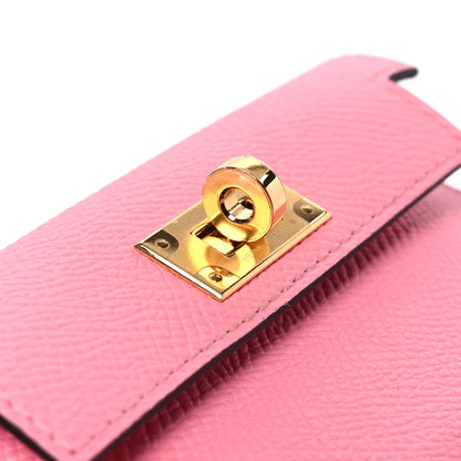 Hermes Swift Epsom Pocket Kelly Shoulder Strap Rose Azalee Rose Confetti 6 of 6