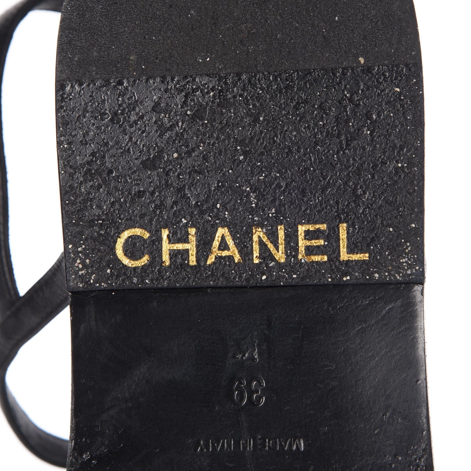Chanel Lambskin CC Chain Thong Sandals 39 Black 8 of 9