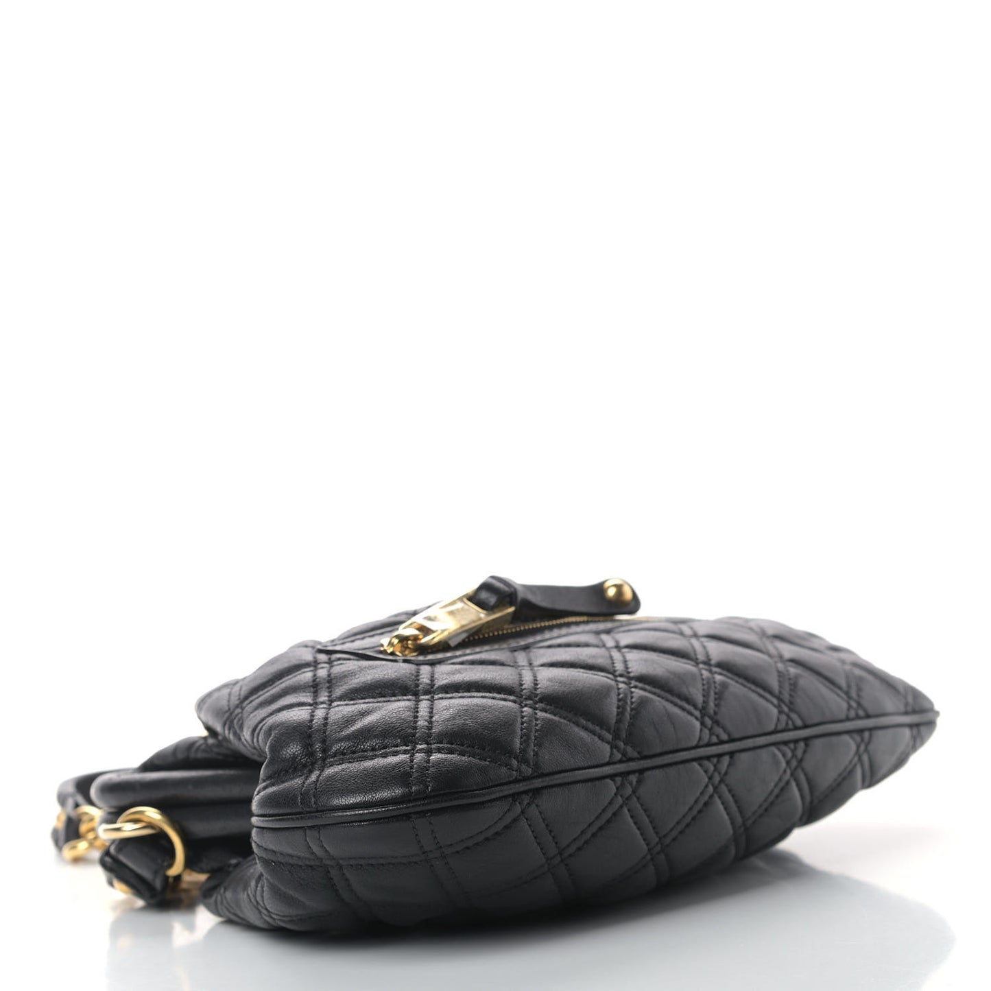 Calfskin Quilted Little Stam Black