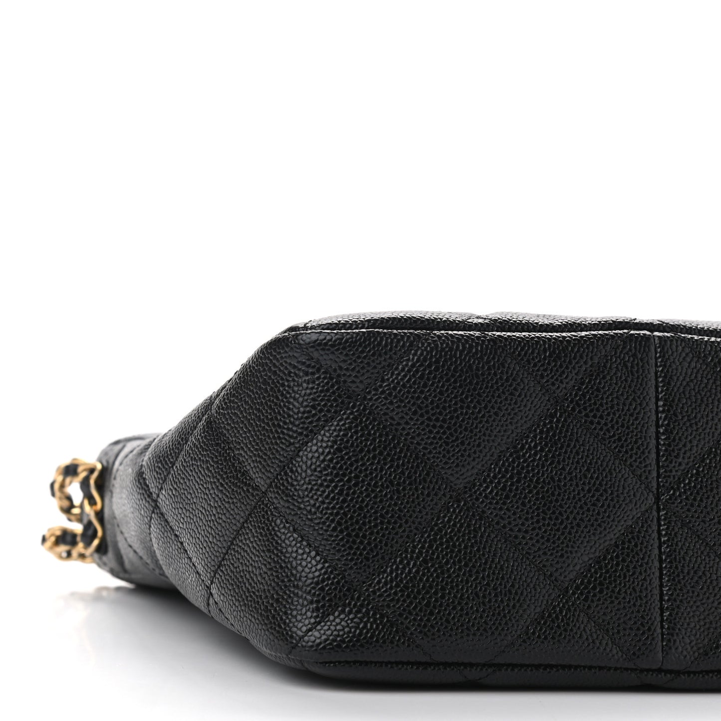 Caviar Quilted Small Pick Me Up Hobo Black