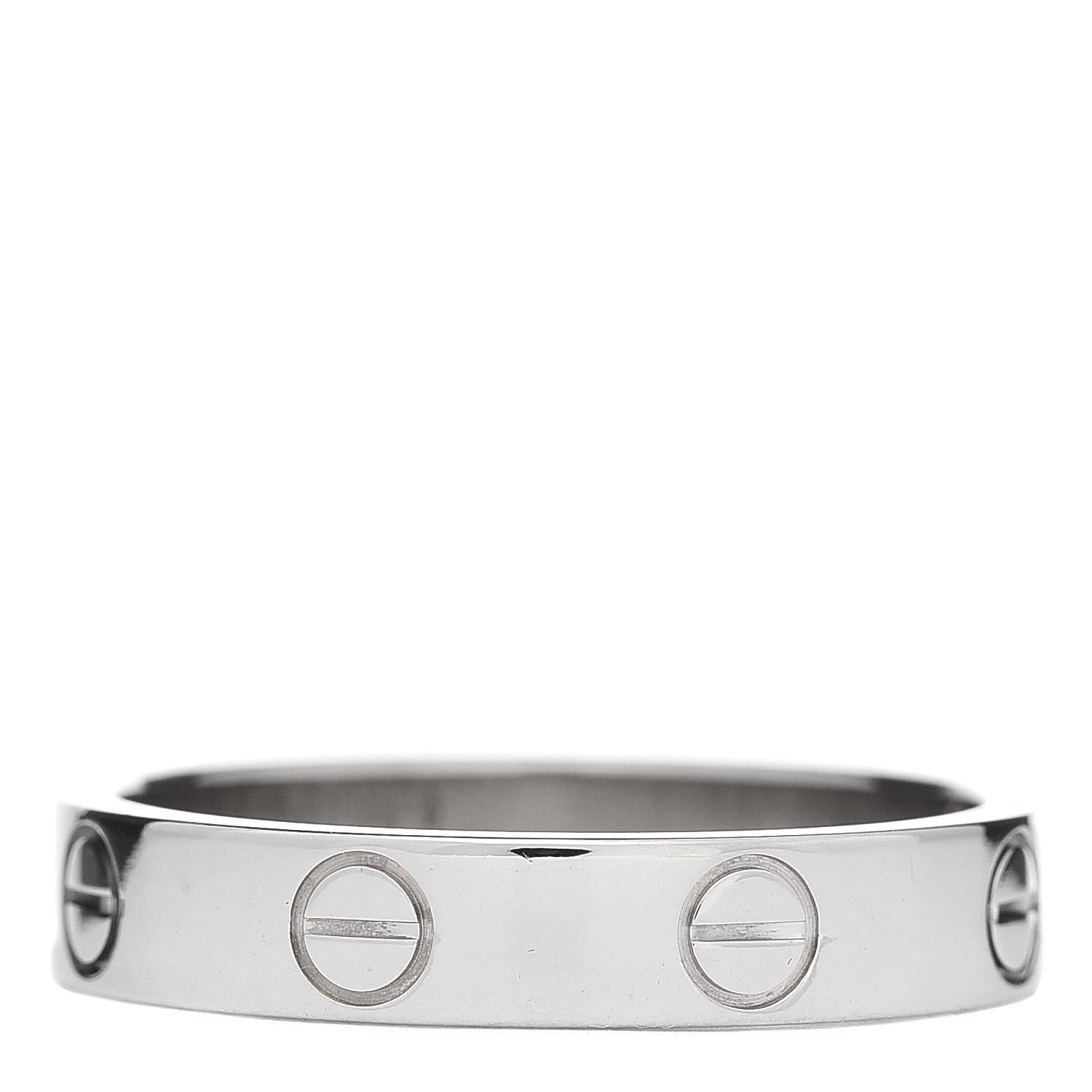 Cartier 18K White Gold 3.5mm LOVE Wedding Band Ring 52 6 3 of 4