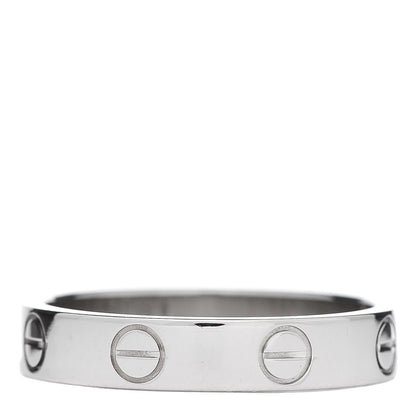 Cartier 18K White Gold 3.5mm LOVE Wedding Band Ring 52 6 3 of 4