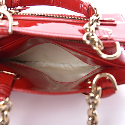 Versace Patent Studded Bag Red 7 of 13