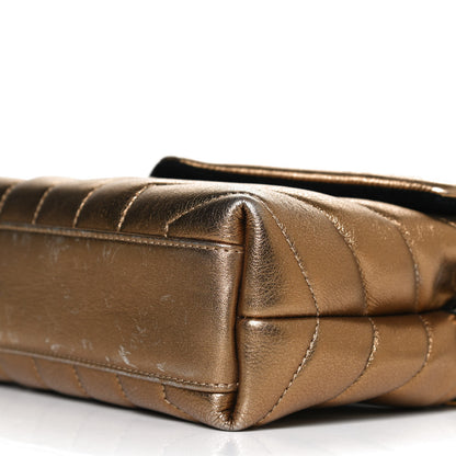 Saint Laurent Metallic Calfskin Y Quilted Monogram Toy Loulou Crossbody Bag Gold 10 of 11